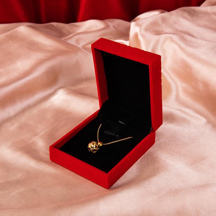 Rechtwinklige bedruckte Samt-Schmuckschatulle für Ringe, Armbänder, Armreifen, Anhänger, Halsketten und Geschenkverpackung