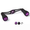 KindWave Reel 100mm Shaft 110mm Overall EVA Aluminum Compatible with Abu and Shimano Purple Handle, Distance, Length, Knob, Alloy, Daiwa, Garcia,