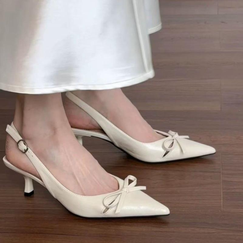 New Summer Slip on High Heel Women Sandals Fashion Butterfly-knot Singbacks Pumps Stripper Party Female Sandals Zapatos Mujer