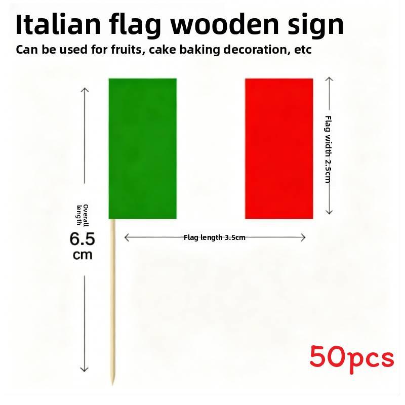 Multinational Flag Toothpick Food Decor Pack For Fruit Garnishes And Cocktails