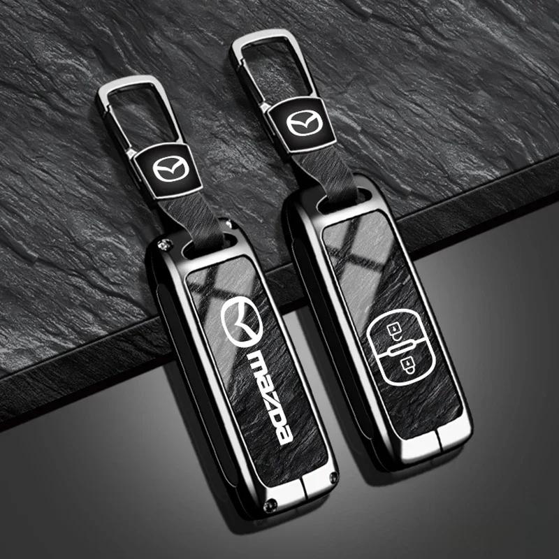 Leather car key cover key case for Mazda 2 3 6 CX3 CX5 CX8 CX30 CX-5 CX-30 CX-8 CX-3 CX4 MX-5 BT50 BT-50 Atenza Axela Shell Bag W4
