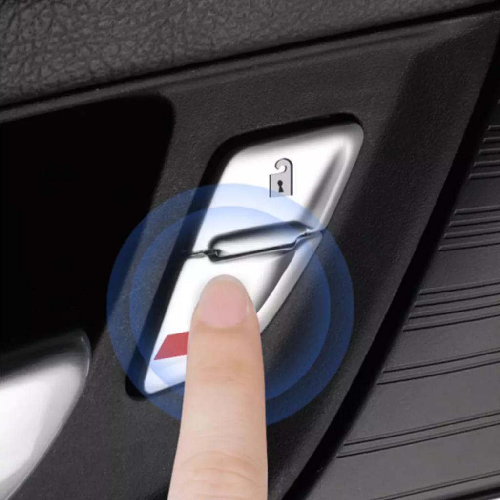 Car Door Lock Unlock Buttons Cover Stickers Trim For Cadillac XT4 XT5 XT6 CT4 CT5 ATSL XTS Interior Accessories