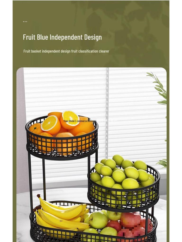 Luxury Multi-Layer Fruit and Snack Display Basket for Living Room Coffee Table