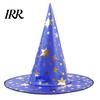 Halloween Party Accessory Witch Wizard Hat, Adult Kids Cosplay Cone Hat with Spider Pointed Web Star Decor, Gothic Costume Prop, Trick or Treat for