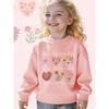 Kids Sweatshirt Embrace Love: A Whimsical Floral Reminder of Kindness Print Long Sleeve Crewneck Sweatshirt - Soft Casual Pullover Top