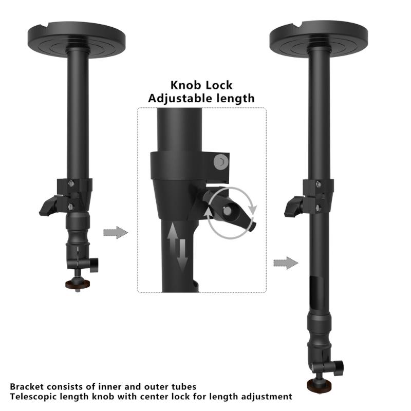 Small Projector Holder Hanger 360°Swivel And 180°Tilt Ceiling/Wall Mount Bracket Supports Safe Load 5KG