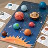 Wooden Puzzles Toy Solar System Eight Planet Cognition Matching Jigsaw Board Puzzle Kids Thinking Game Educational Learning Gift