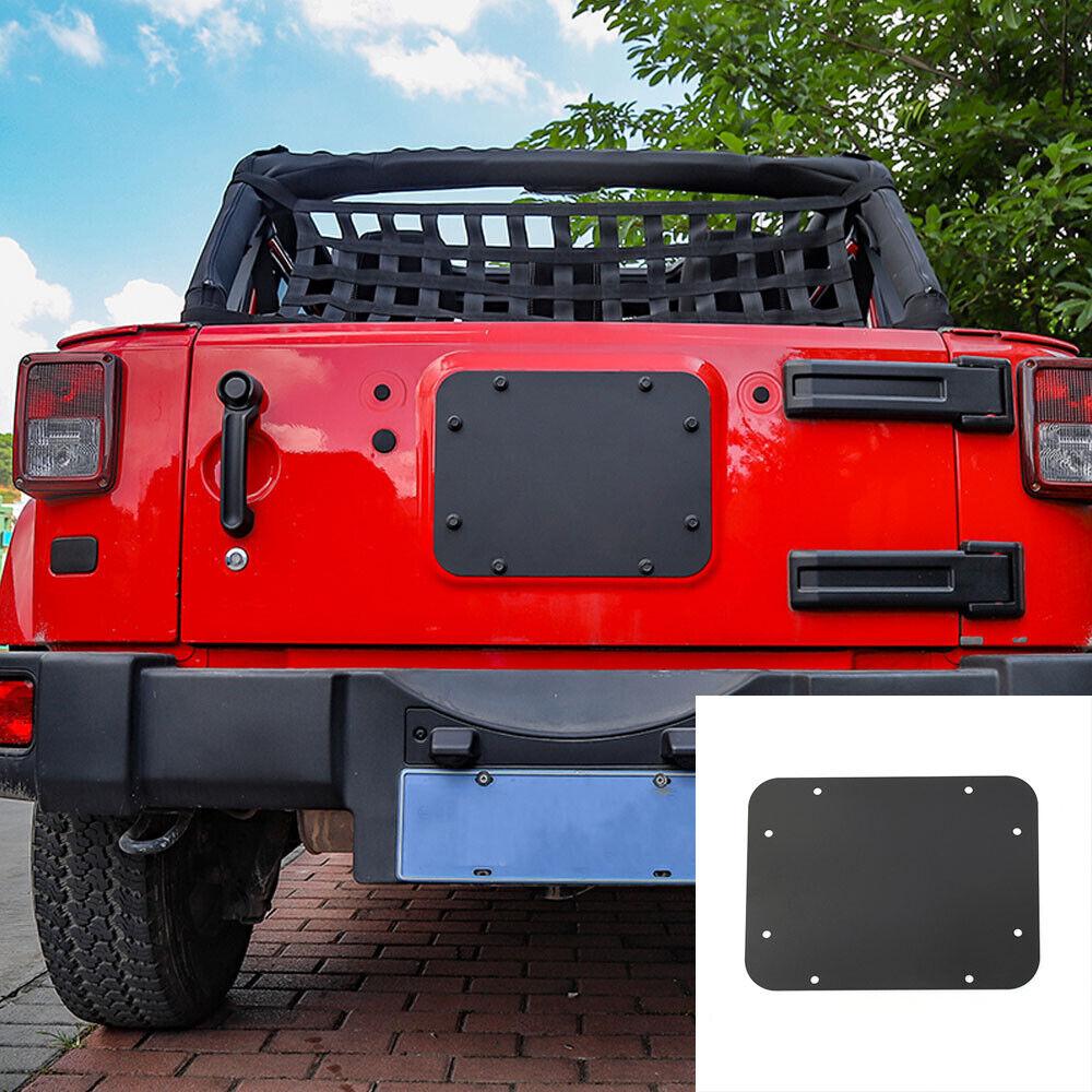 Black Car Tailgate Spare Tire Carrier Delete Filler Plate Cover For Jeep Wrangler JK 2007-2017