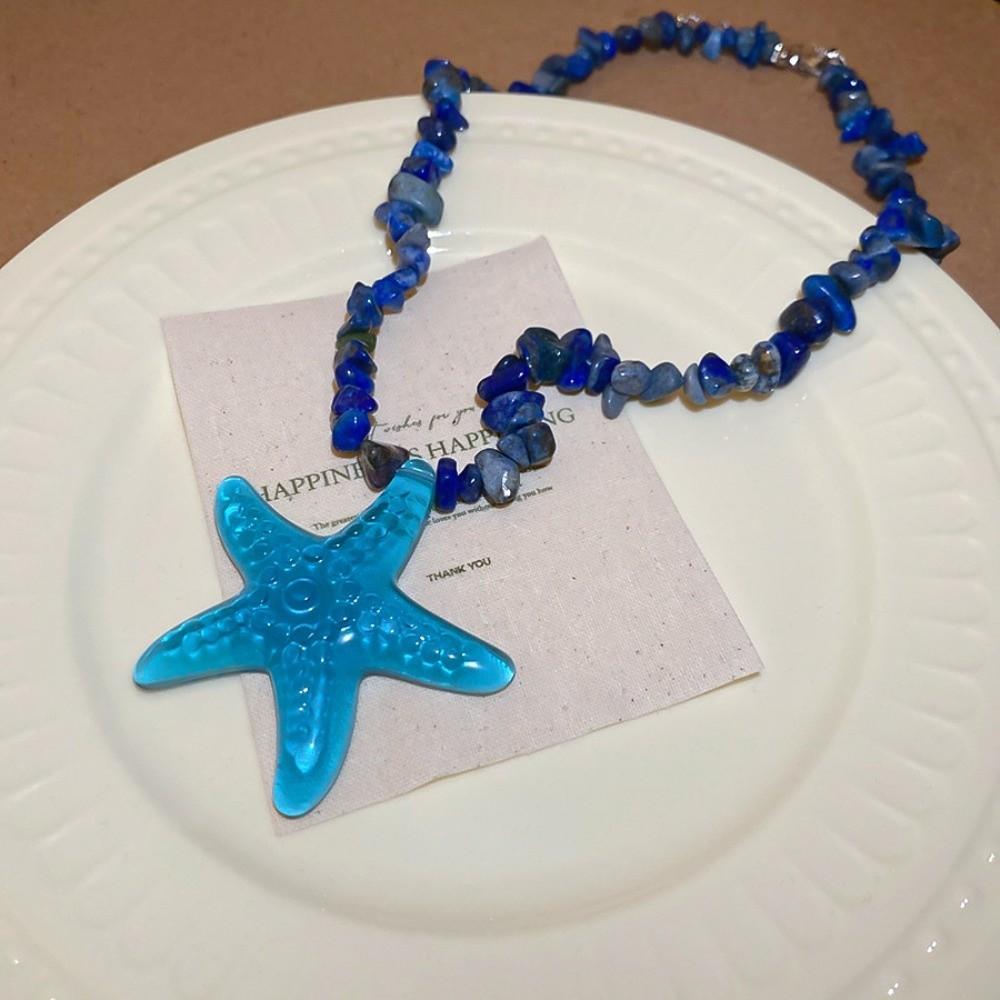 Y2K Accessories Starfish Clavicle Chain Pendant Beach Choker Fashion Starfish Necklace  Girls Gift