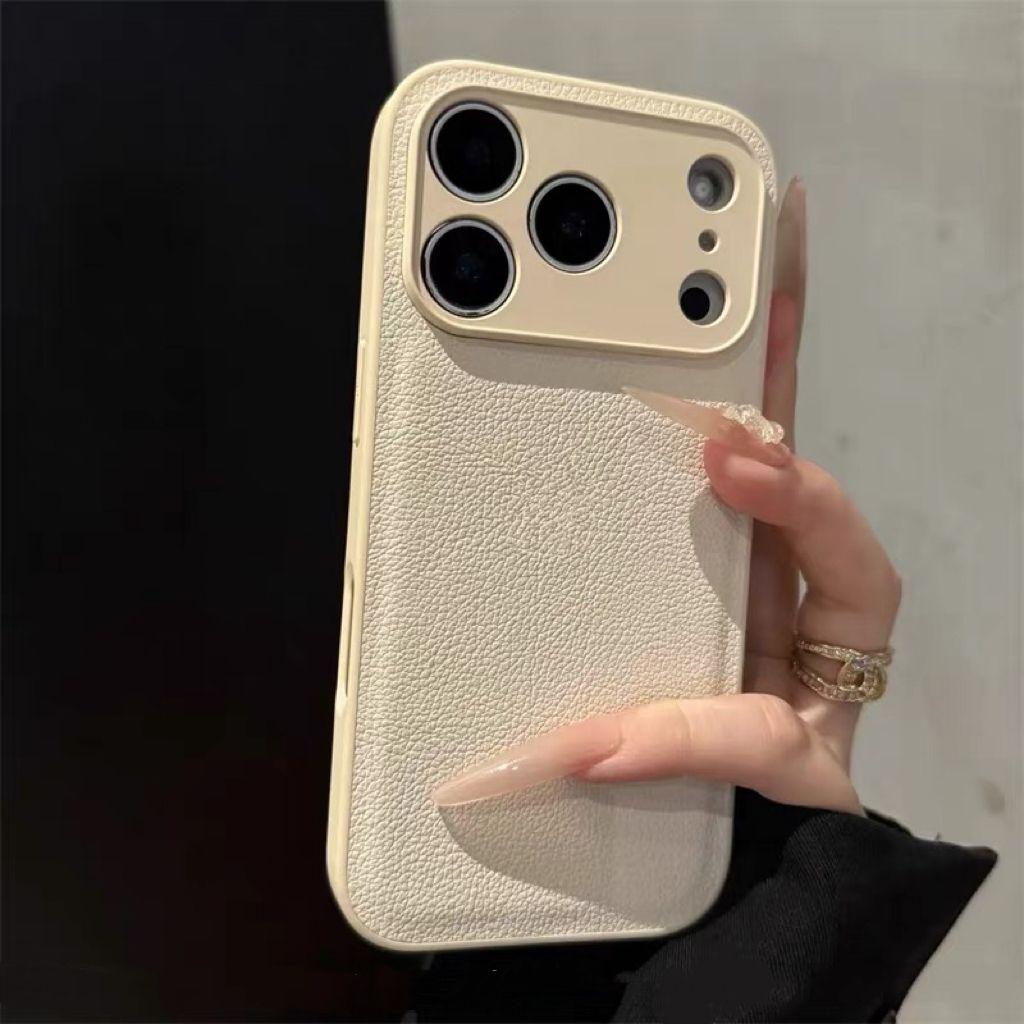 Autumn and Winter Premium Leather Apple 16 Mobile Phone Case IPhone17promax/15 Niche 14/13/12 Simple 11