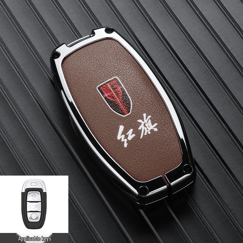 

Трехкнопочный чехол для ключа Hongqi EQM5: Сплавленная кожаная оболочка для мужских и женских аксессуаров