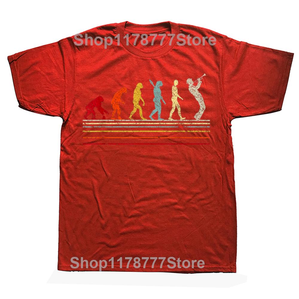 Funny Retro Jazz Music Evolution Trumpet Graphic Tshirts Men Womens Fashion Casual Tshirt 100 Cotton Loose Oversized T Shirt