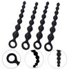 Orirya Anal Plug Anal Beads Silicone 7 Consecutive Pieces Anal Goods Adult Goods SM Goods Anal Beginner Women Black
