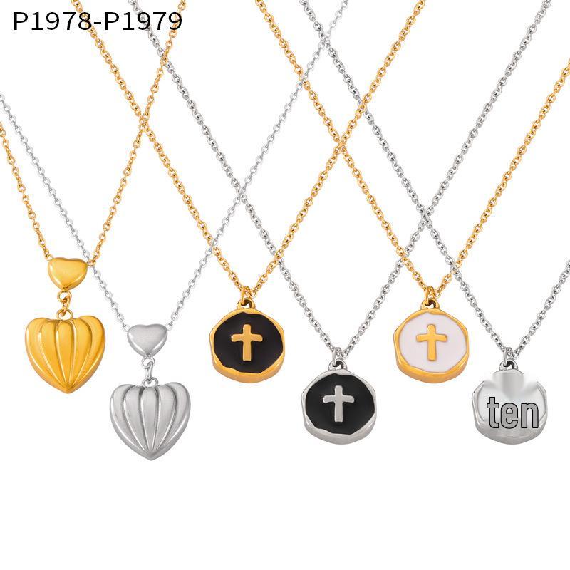 Heart Tassel Pendant Necklace: European & American Design, Titanium Steel Jewelry for Women