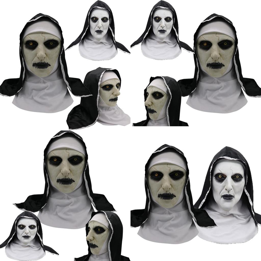Die Nonnenkopfmaske mit entsetzlichem Design, ideal für Halloween und Kostümpartys