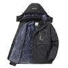 Multifunctional Mountain Sizes Hiking for and Winter Men's Fleece-Lined Jacket, L-6XL, Windbreaker, Coat, Windproof, Waterproof, Hooded,