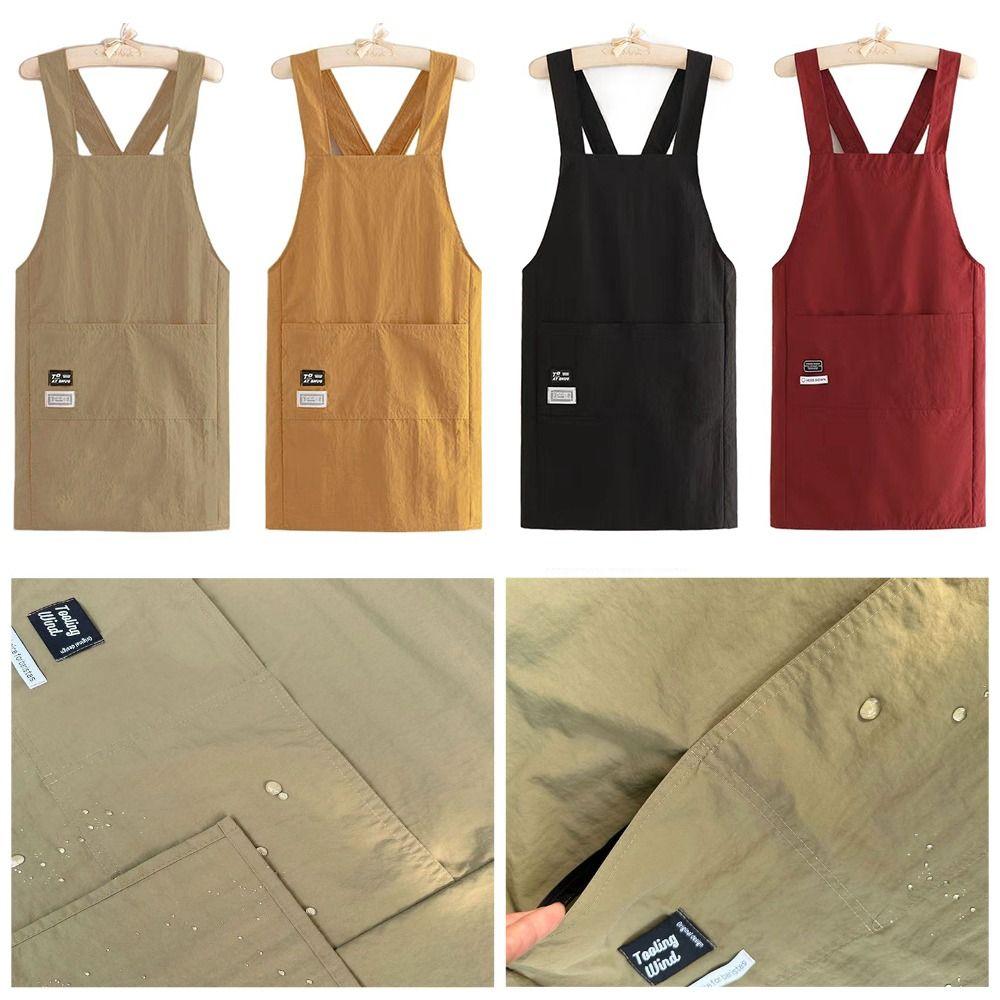 Waterproof Apron Cross Strap Style Cooking Apron Fashion Hotel Restaurant Chef Barbecue Apron