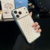 Large Plated Heart Laser Full-Screen iPhone 17 Case – Compatible with Apple 13/14/15 Pro Max and 16.