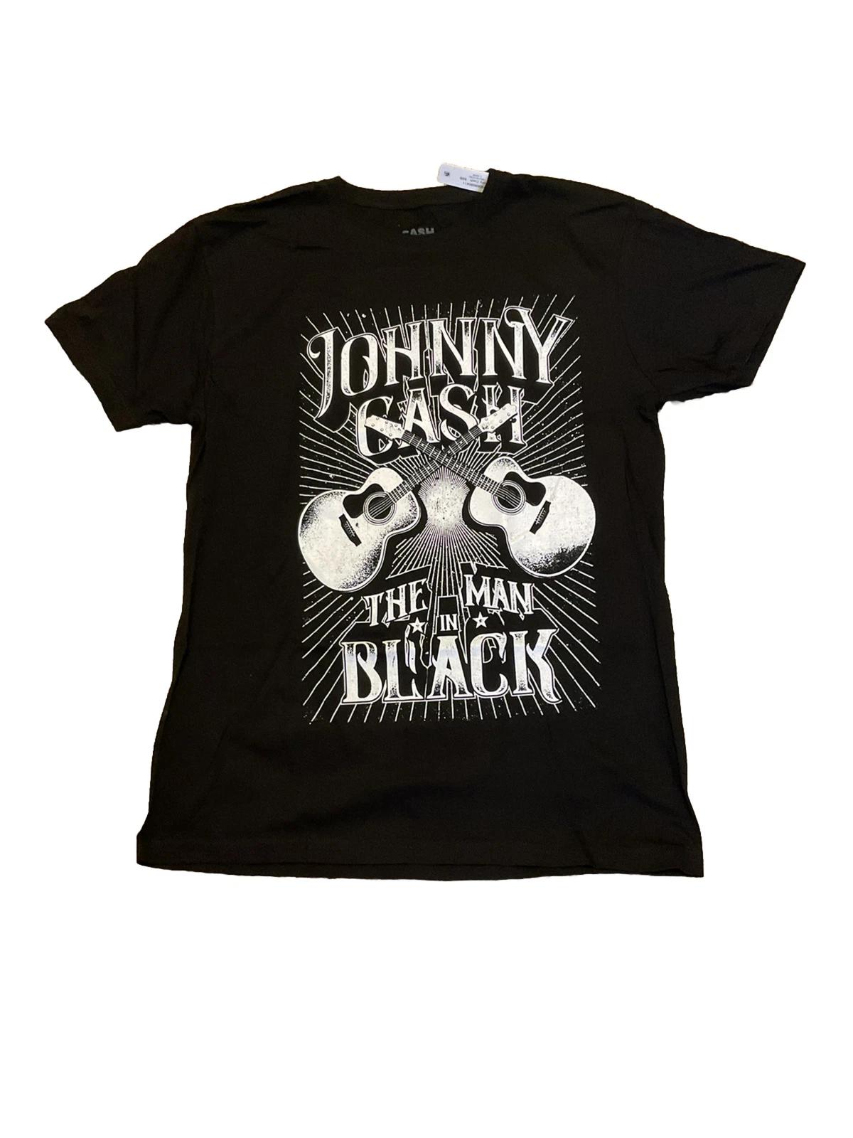 NWT Johnny Cash T Shirt Black Licensed Adult M L