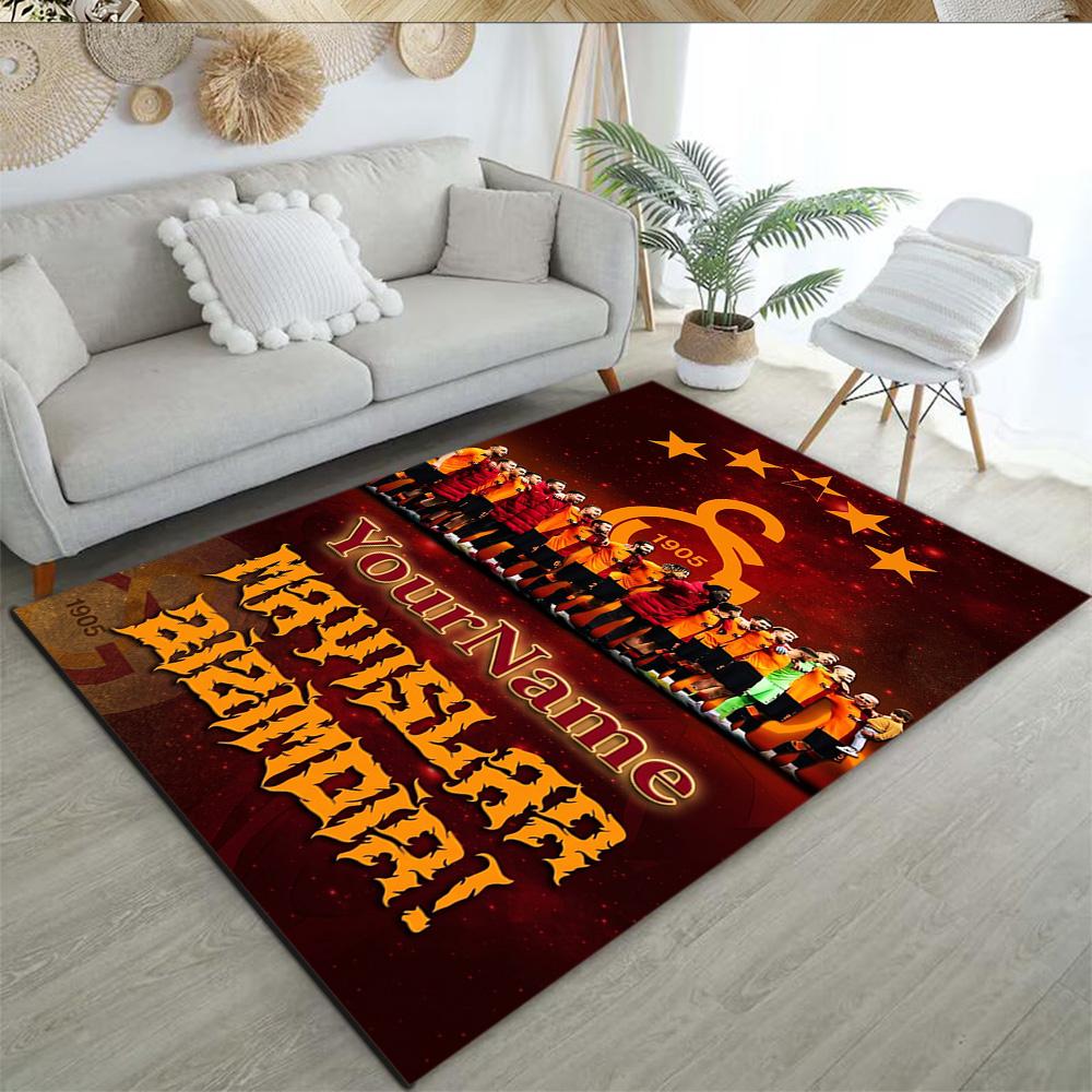 Galatasaray Personalized Text Floor Mat Design For Decorate Room Living Rooms Foyer Game Room Antislip Carpet Anime Office Decor Best For Christmas