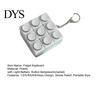 Decompression Button Toy Fidget Keyboard 1/2/3/4/5/6/9-Keys Stress Relief Finger Clicker Keychain with LED Light Portable Sensory Mechanical