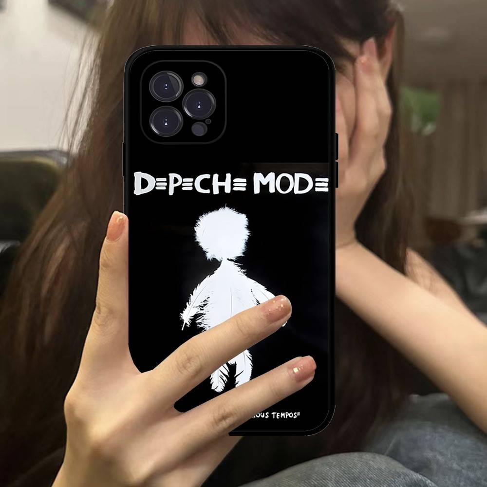 D-Depeche Mode Rock-ES Band For Iphone 17 16 15 11 13 14 Pro Max Plus 12 Mini Black Shell Cover Phone Case