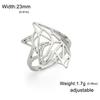 My Shape Punk Hollow Wolf Ring for Men Viking Fenrir Wolf Stainless Steel Adjustable Animal Head Finger Rings Fashion Jewelry