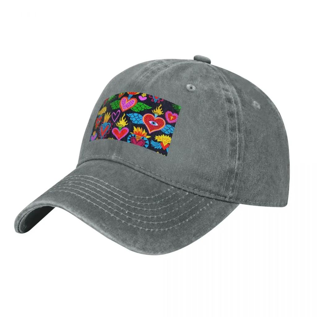 Mexican Heart Milagro Baseball Cap Luxury Hat Hat Unisex Beach Golf Womens Beach Unisexs