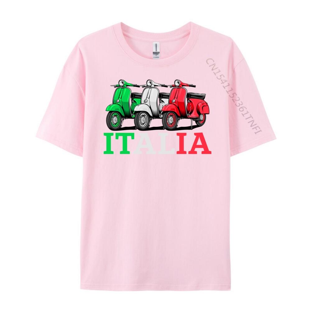 Italia Scooter Moped Motorcycle Biker Cream T Shirt Mens Gifts Graphic Tees Streetwear Tshirt Leisure
