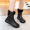 Top Layer Cow Leather Winter Short Boots Soft Bottom 2025 Autumn/Winter Genuine Leather Vintage Warm Cotton Boots Fleece-Lined
