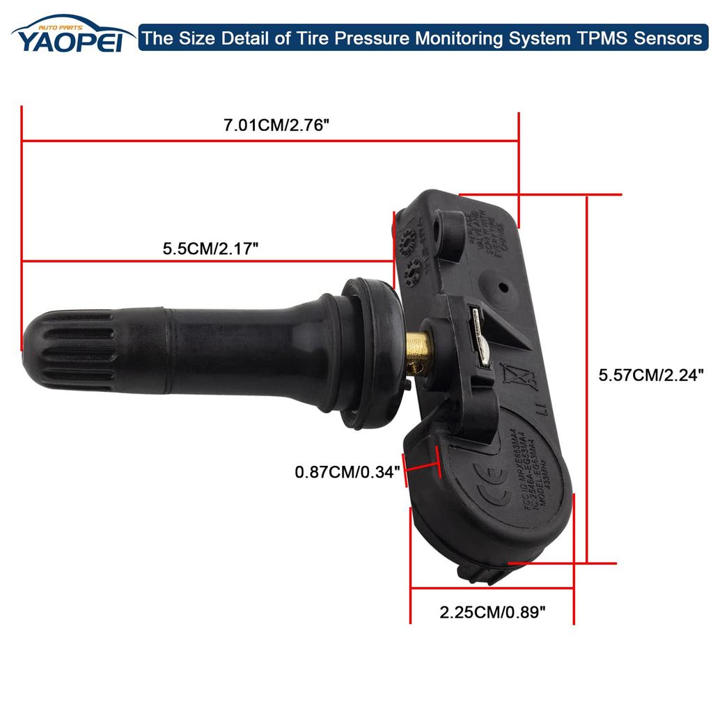 4 Pack Tire Pressure Monitoring System TPMS Sensors For Jeep Grand Cherokee Wrangler Dodge Charger Challenger Journey Ram 1500 Chrysler 300 Town