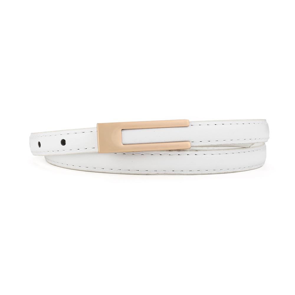Women's Retro Black Thin Belt - Classic, Versatile, Perfect for Skirts, Shirts, and Suits