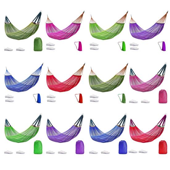 Outdoor Hammock with Carry Bag Single Person Camping Portable Heavy Duty Garden Patio Balcony Porch Backyard
