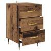 Nightstand with Drawers Reclaimed Wood Look 40 x 40 x 66 cm Engineered Wood