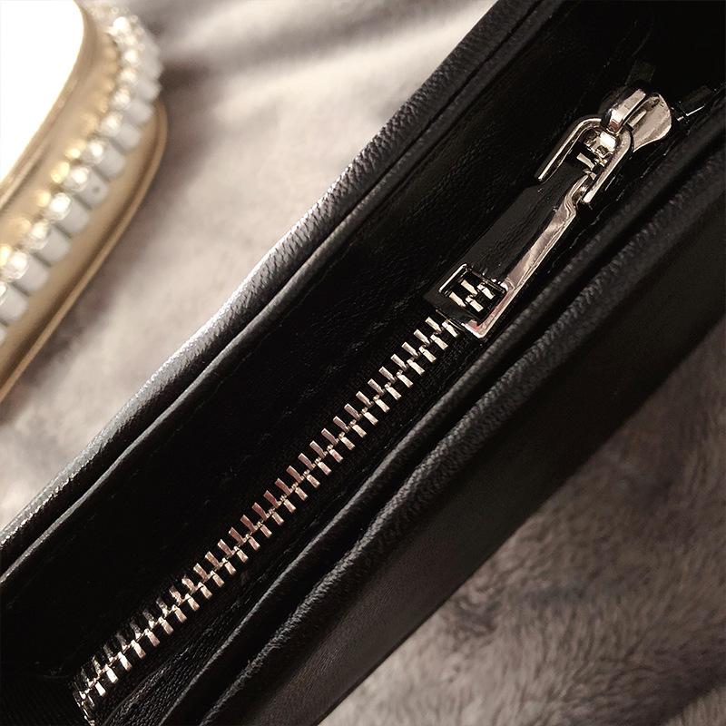 Clutch da Sera a Forma di Cuore Rosso con Diamanti Donna Designer Chic Strass Portafoglio Nero Festa Nuziale Sac A Main