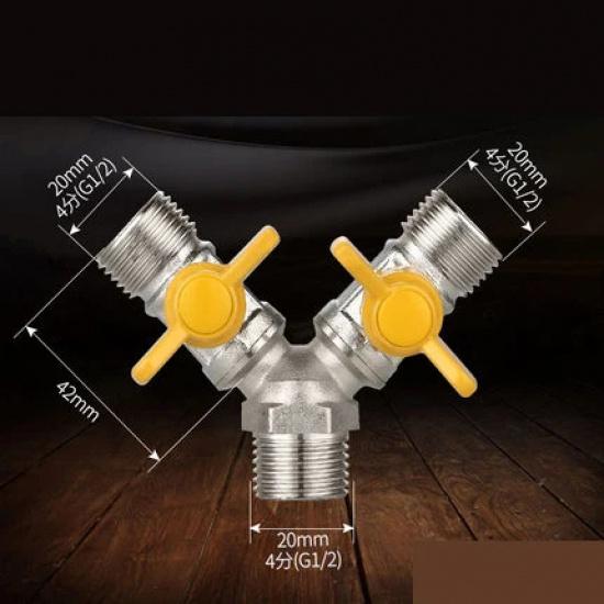 DN15 Brass water valve kitchen faucets valve bathroom faucet valve water inlet valve washing machine water inlet valve 2