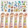 10Pcspack Cartoon Dinosaur Tattoos Stickers Cute Birthday Party Temporary Tatt-Oos Sticker Funny Christmas Gift Toy