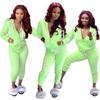 2024 Autumn Hot-Selling Women's Solid Color Hoodie Sweatshirt Sportswear Two-Piece Set