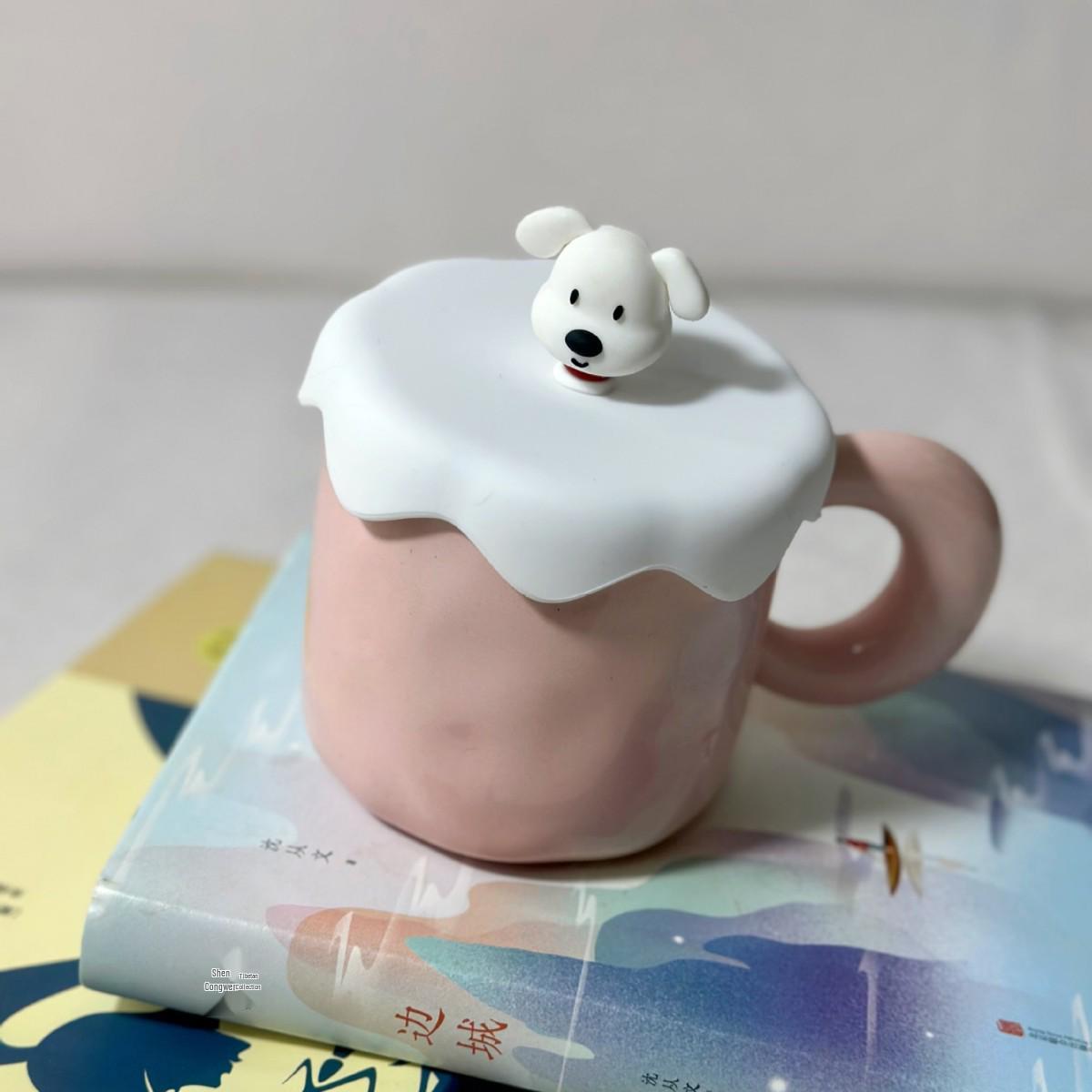 Cartoon Silicone Cup Lid - Dustproof, Heat Resistant, Snow Top Design, Universal Fit. Lid can be paired freely
