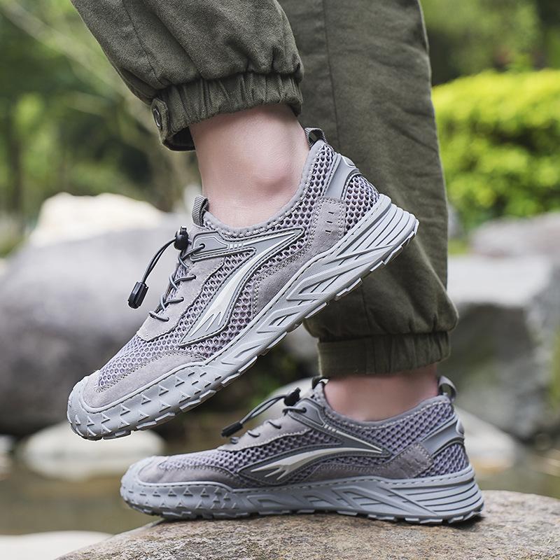 2025 mesh shoes new men's large size platform shoes men's casual daily lazy shoes outdoor breathable foot shoes