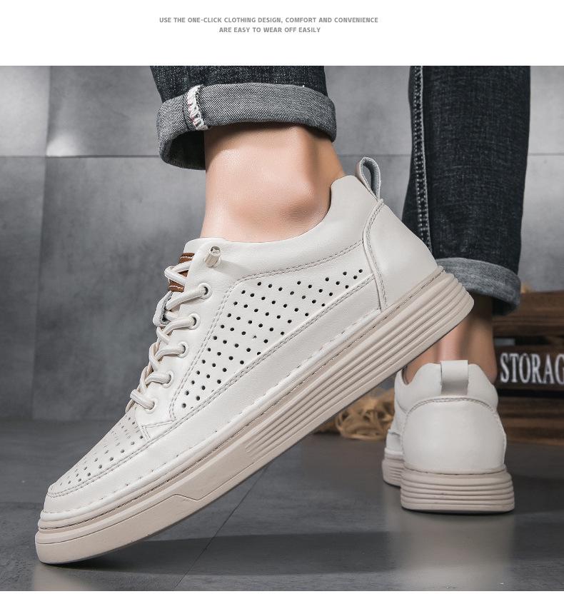 Men's Invisible Height-Increasing Shoes: Breathable, Stylish British Design with Soft Sole - Sports Casual Board Shoes with 8cm Lift.