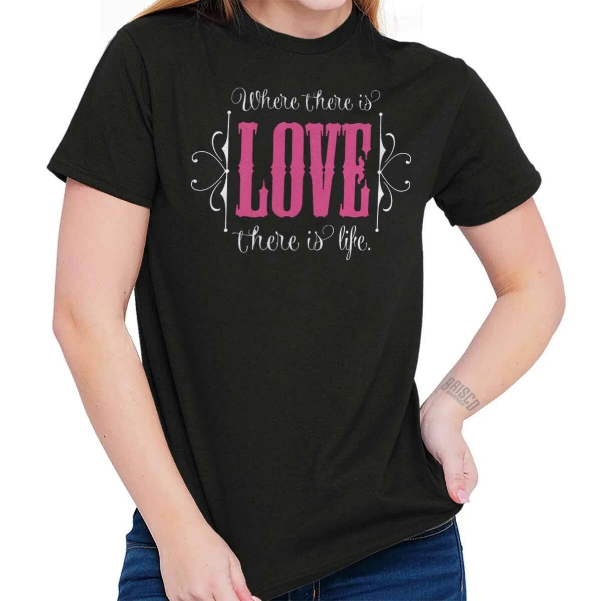 Cute Love Inspirational Positive Saying Gift Womens Crewneck T Shirt Tees Tops L
