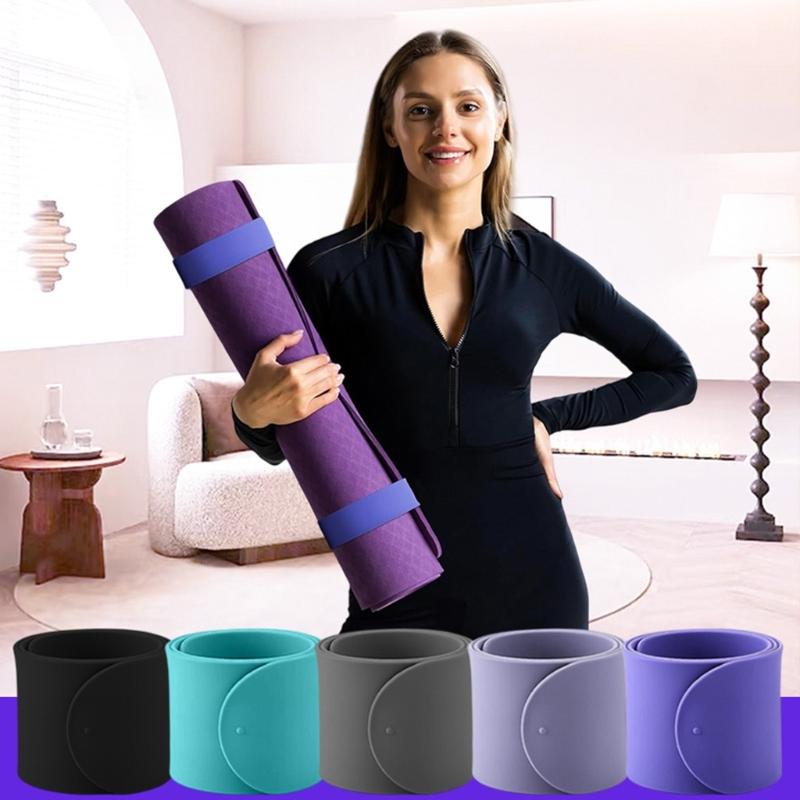Multipurpose Silicones Strap Reusables Yoga Mat Tie With Enhances Frictions For Stable And Safe Bundling Gym Accessories