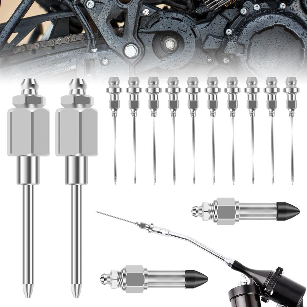 7/14Pcs Grease Needle Accessory Set Anti Leaking Solid Machinery Grease Nozzles Removable Detachable Greases Needle Adapter