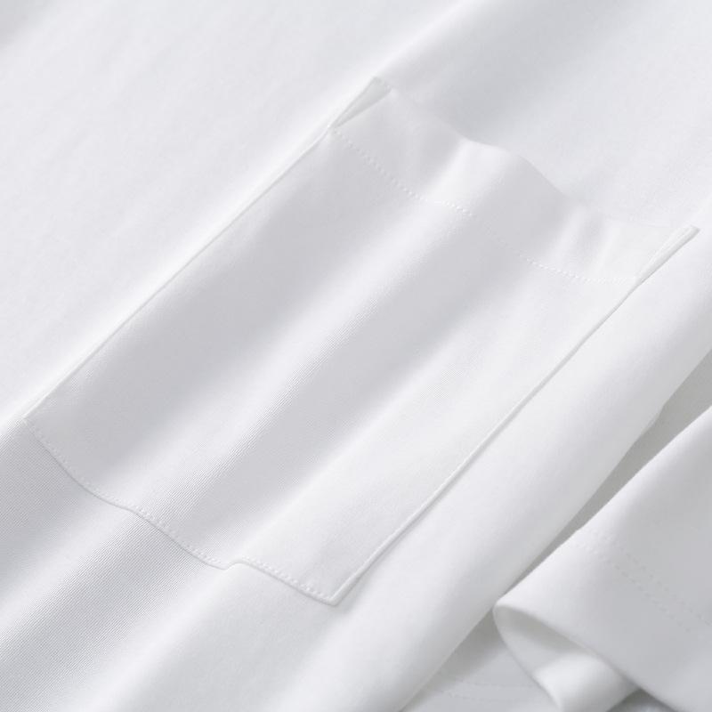 Men's Lightweight Pure White Pocket T-shirt - Short-Sleeve, Cool & Trendy Summer Top