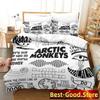 3D Arctic Monkeys Beding Set Print Bed Linen Set With Pilowcase Bed Soft Duvet Cover Soft Single Double Quen Super King-Sized Dimensionsd Dimensions