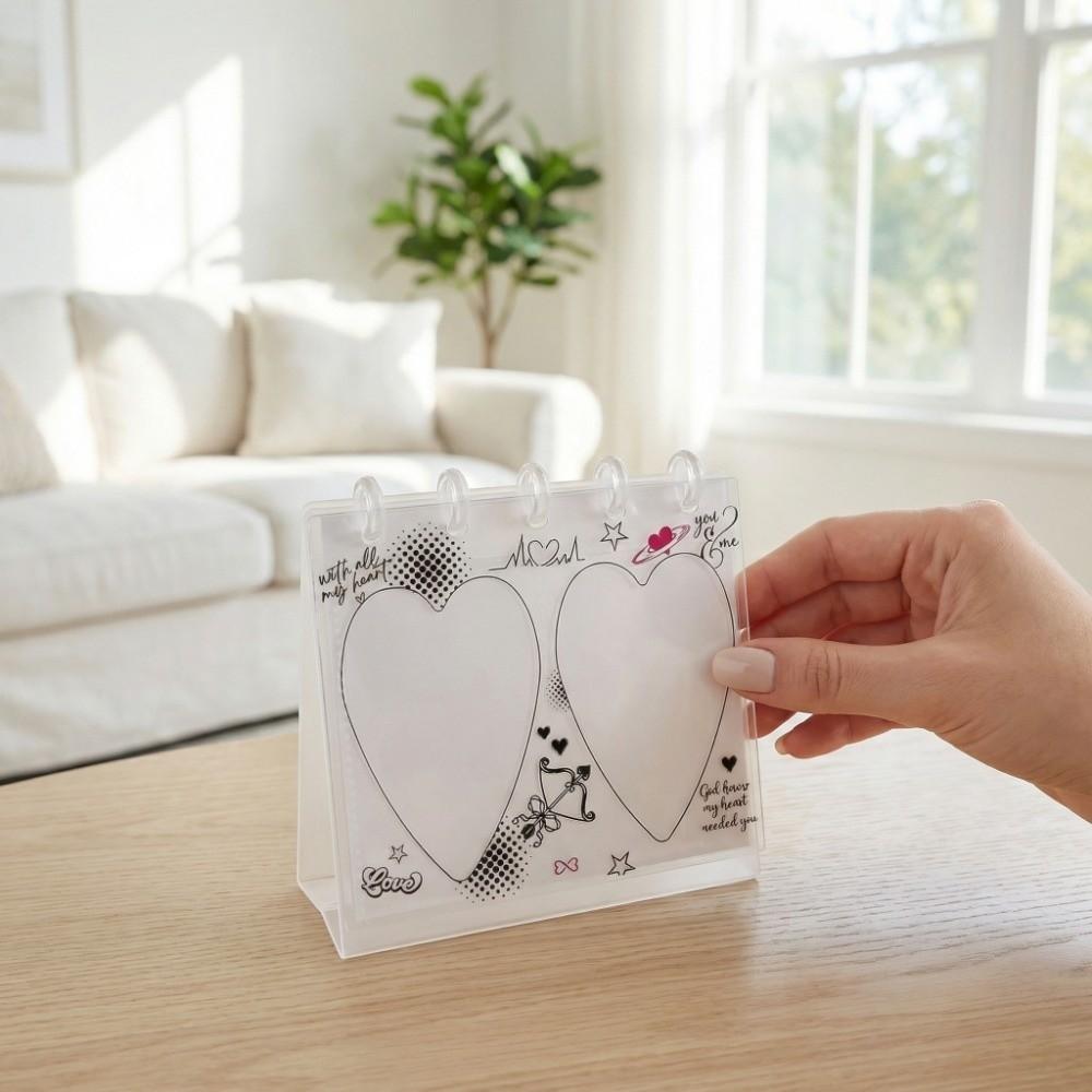 Transparent Flip Up Photocard Holder Cat Dog Photo Album Durable Card Display Rack  Birthday Gift