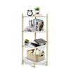 GIBLEA Corner Shelf, 4 Tiers, Wooden, Lightweight, Open Shelf, Gap Storage, 30cm Wide X 30cm Deep X 100cm High, Versatile, Easy Assembly
