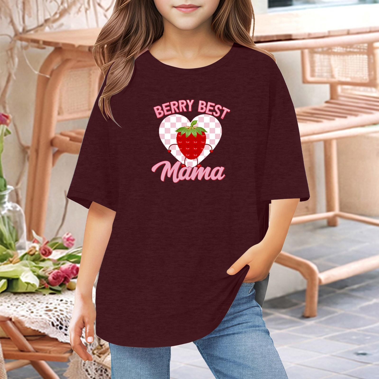 

Футболки для малышей, девочек и мальчиков, детские футболки с короткими рукавами и принтом для мальчиков и девочек 1-12 лет 130 винный