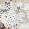 Calendrier de fleurs, artisanat en bois, décorations pour la maison